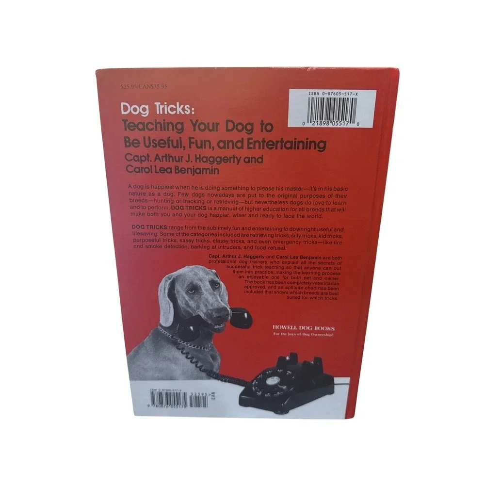 Dog Tricks By Carol Lea Benjamin‎ & Captain Arthur J. Haggerty - Hardcover *NEW*